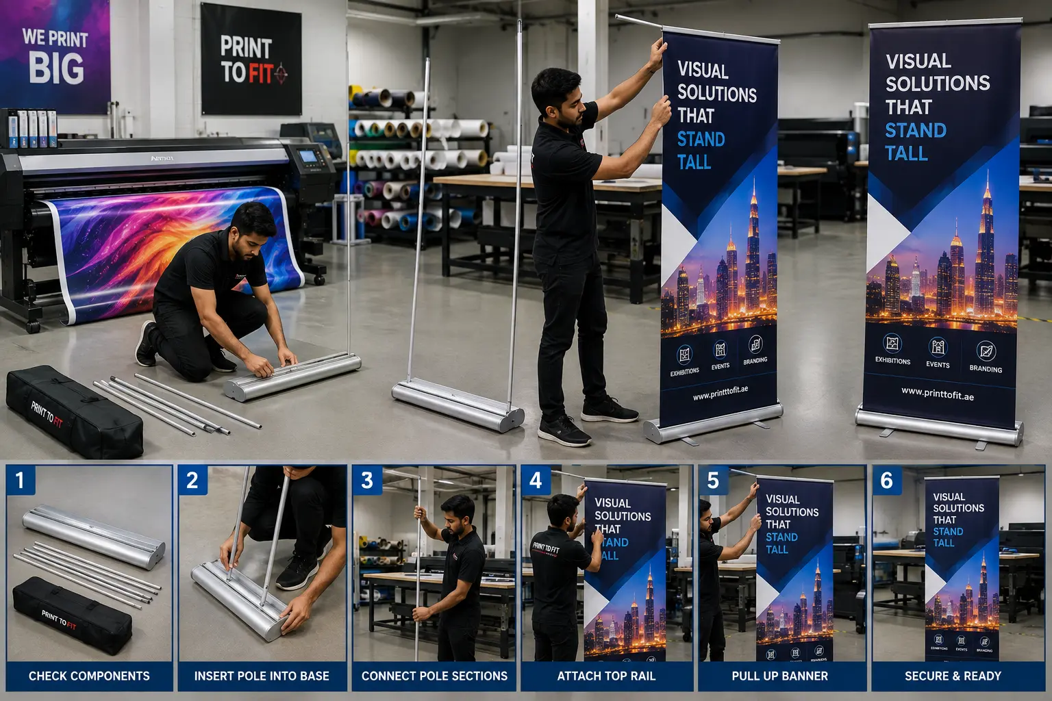 Professional Banner Stand Assembly